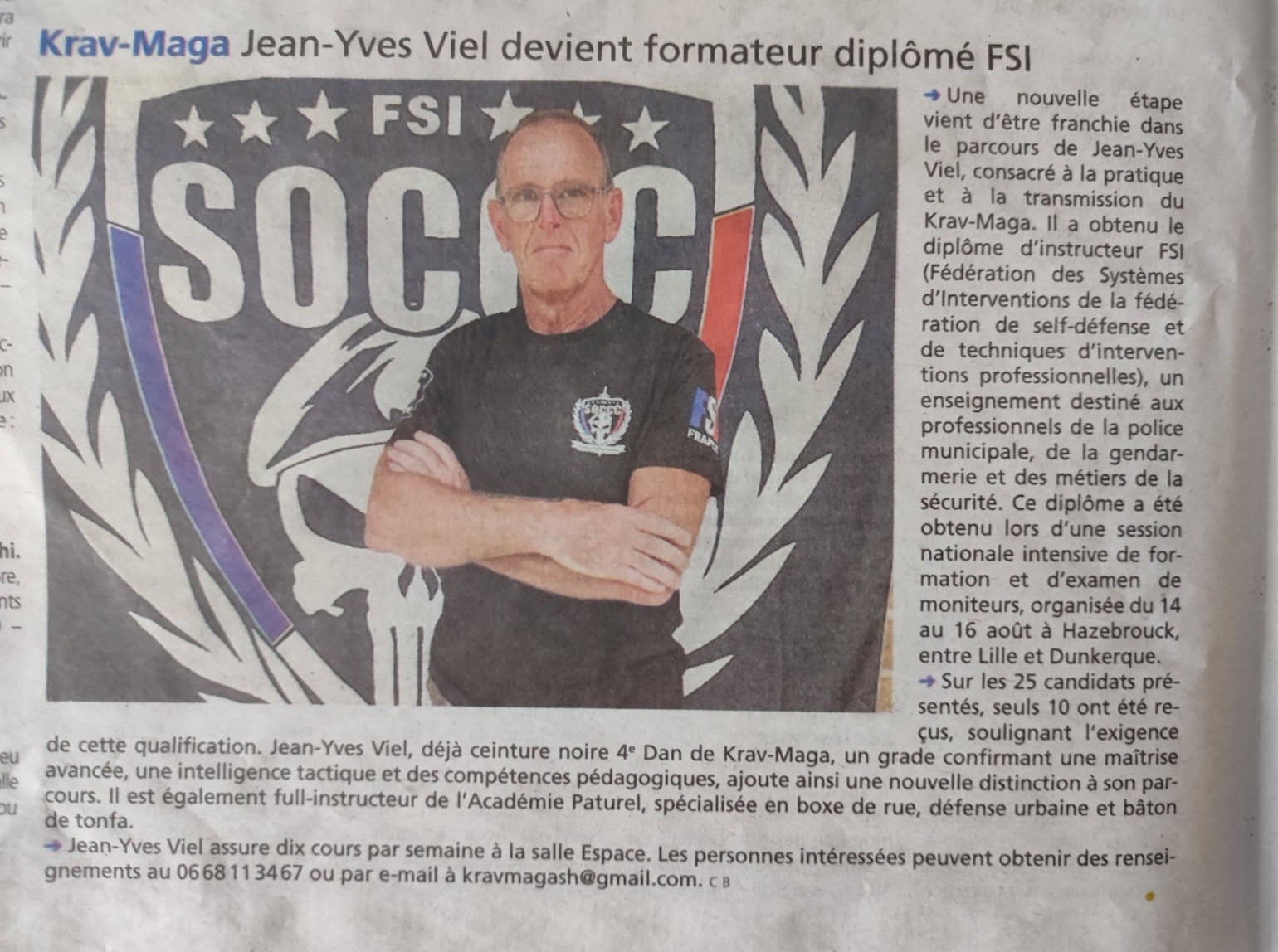 Moniteur SOCCC à la FSI. 